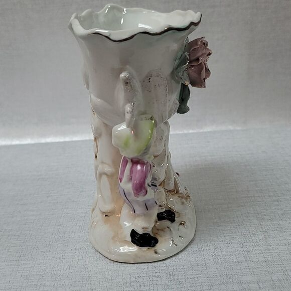 Antique Collectible Pico Design Boy/Girl Flower Vase - Picture 12 of 17